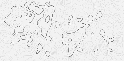 Abstract modern difficult soft black and white topographic wavy stylized map doted line contour topography terrain path concept stroke vector illustration topo background.