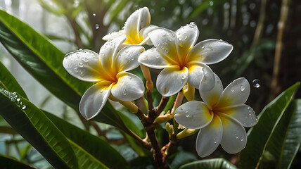 Obraz premium Crystal Clear Waterfall flower