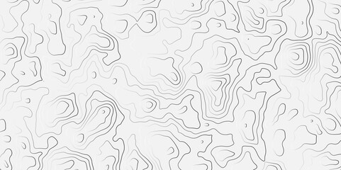 Abstract modern difficult soft black and white topographic wavy stylized map doted line contour topography terrain path concept stroke vector illustration topo background.