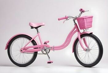 bicycle; isolated; bike; child; white; kids; children; wheel; kid; cycle; toy; background; seat; vehicle; ride; gear; pedal; brake; tire; biking; sport; object; childs; nobody; pink;