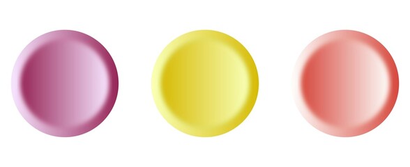 グラフィック　ラウンド　ボタン　アイコン　暖色系