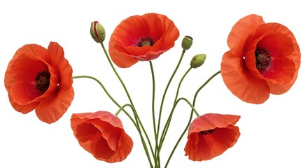 Fototapeta premium Crimson Embrace AI Generated