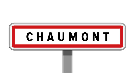 Panneau sur poteau central - Chaumont