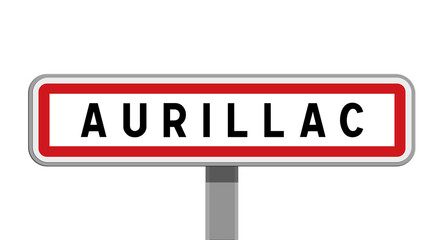 Panneau sur poteau central - Aurillac