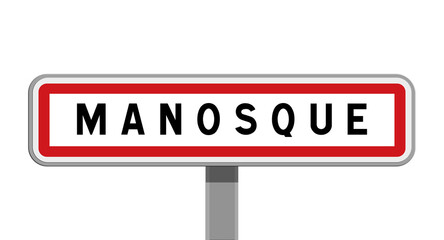 Panneau sur poteau central - Manosque