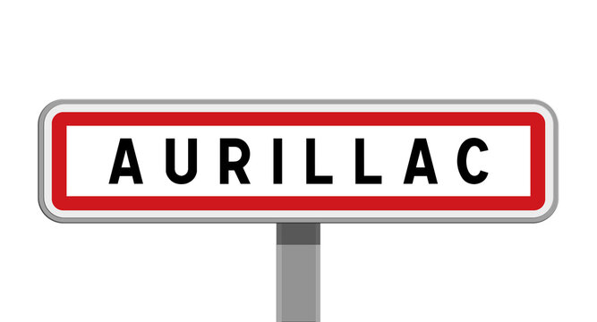Panneau sur poteau central - Aurillac