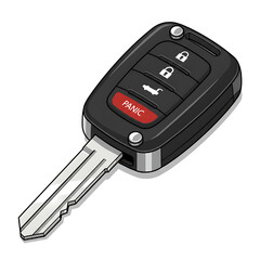 modern car key vector illustration isolated on white background 