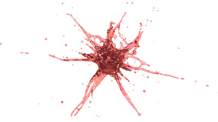 splash of peach liquid