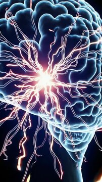 Brain activity showing neurons firing and synapses connecting
