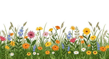 Fototapeta premium Wildflower Bloom AI Generated