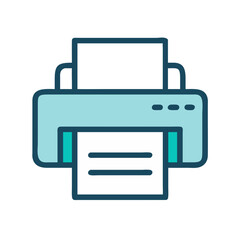 Printer Icon Representing Print Function Icon Design