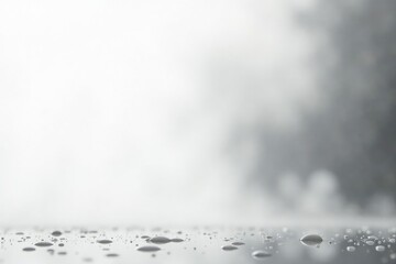 Gentle rain, fine mist on pure white backdrop , subtle, isolated