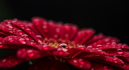 Crimson Dewdrop's Embrace AI Generated