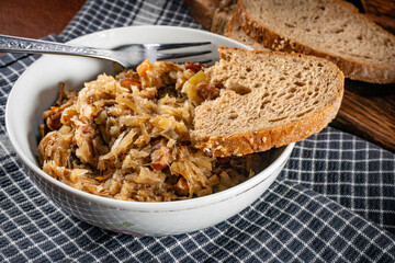 Bigos - traditional Polish cuisine.