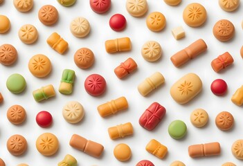 Marzipan on white background