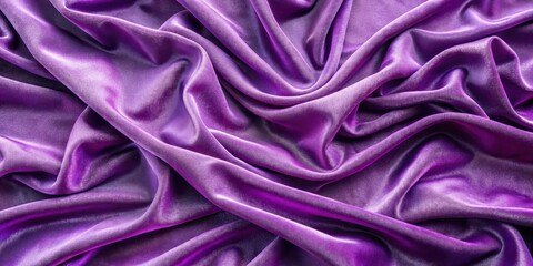 Obraz premium Luxurious Draped Purple Velvet Fabric Texture Smooth, Soft, and Elegant Background for Design Projects