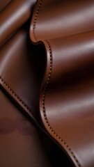 Delicate details of handmade leather