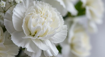 White Carnation Whisper AI Generated