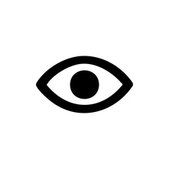 Black Eye Icon for View, Visibility or Watch