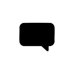 Fototapeta premium Black Speech Bubble Icon for Chat and Messaging