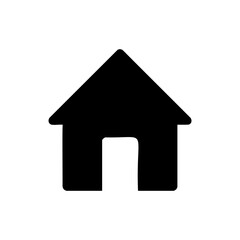 Obraz premium Black Home Icon for Website or Real Estate Use