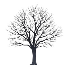 Obraz premium Bare_Tree_Illustration_Winter_Tree_Graphic_Design