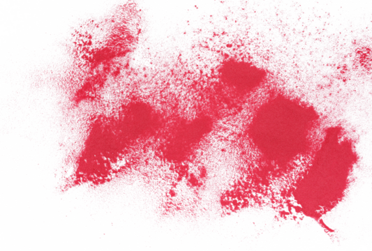 Acai powder flying, isolated on white background and texture, clipping path