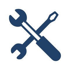 Screwdriver and Wrench Representing Tools or Technical Work Icon Design