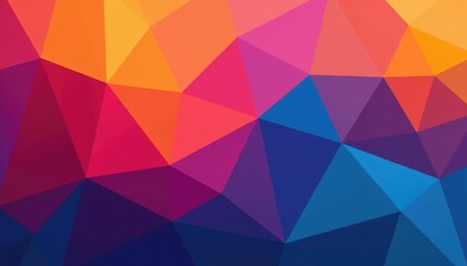 Fototapeta premium Geometric abstract shapes, vibrant color palette, graphic, design, illusion