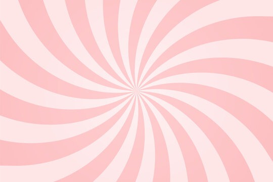 Fototapeta Candy pink spiral background. Strawberry ice cream pattern. Rose pastel pattern with smooth swirling curves. Soft, wavy, spiral design for banners, posters, templates. Abstract vector illustration.