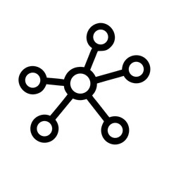 Share Node Representing Connection or Distribution Icon Design