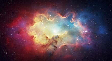 Fototapeta premium Cosmic Bloom AI Generated