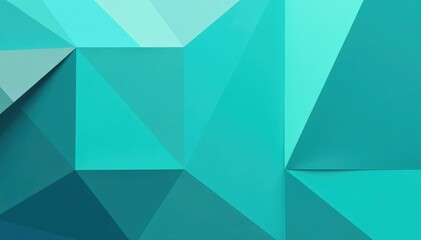 Obraz premium Abstract geometric wallpaper with teal and grey triangles , wallpaper, wall covering
