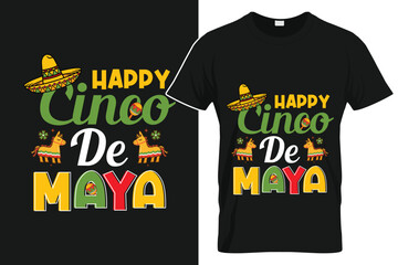 Happy Cinco De Mayo T-Shirt Design