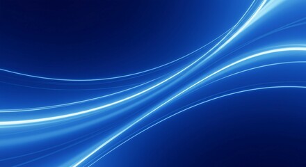 Abstract blue wave design with flowing lines and soft gradients