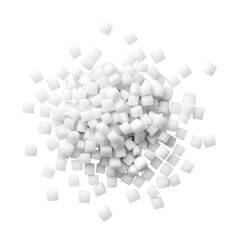 Sugar cubes pile on food photography minimalist style clean viewpoint sweet concept