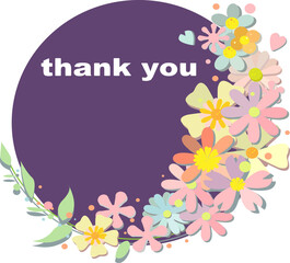 花の円形フレーム