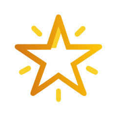Sparkling Star Representing Featured or Favorite Icon Design