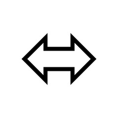 Double arrow icon, two side symbol, double arrow logo concept. Set of double arrow icons.