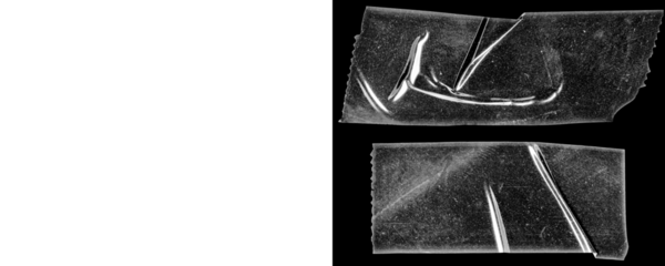 Wrinkled Clear Tape PNGs – Adhesive Overlays for Posters Isolated on a Transparent or White Background