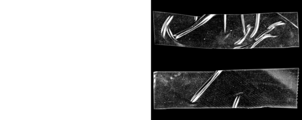 Overlapping Tape PNG – Wrinkled Clear Texture Elements Isolated on a Transparent or White Background