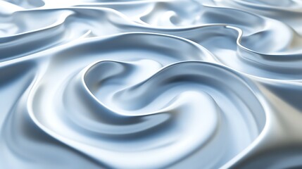 Fototapeta premium Silver fabric swirls, elegant texture