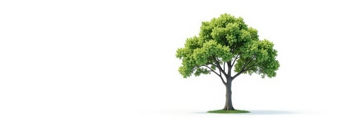 Branches of a small tree isolated on a white background, solitary, clean, tree