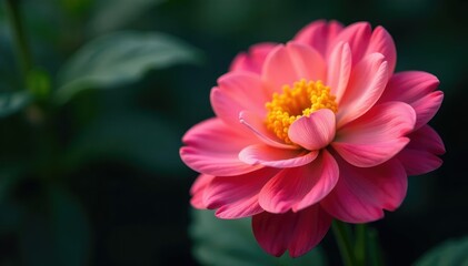 Fototapeta premium Intricate, late-blooming flower displaying complex petal arrangement, late, natural, late-season bloom