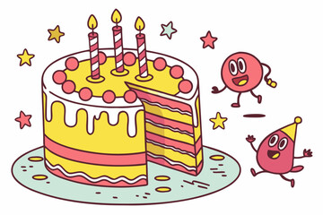 birthday cake with candles