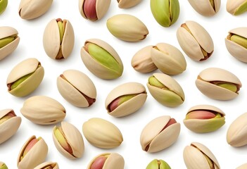 Pistachio nuts. Isolated on a white background.