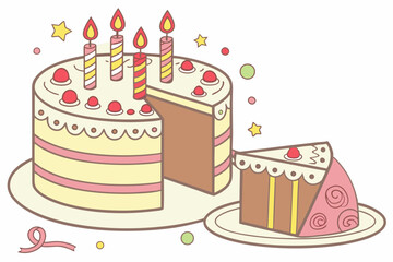 birthday cake with candles