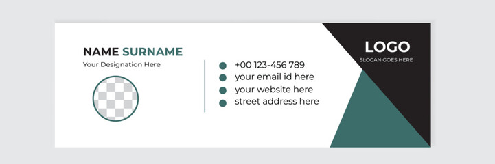 Obraz premium Creative Email Signature Layout