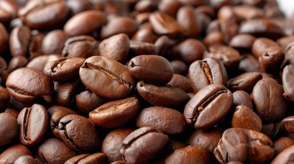 Layered in a rich, earthy palette, the roasted coffee beans form a visually satisfying background full of depth, aroma, and inviting texture.