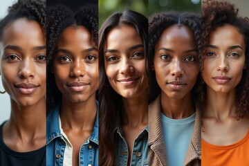 Collage-Style Photo Shoot Featuring Diverse Individuals Showcasing Unique Headshots from Various Backgrounds and Cultures